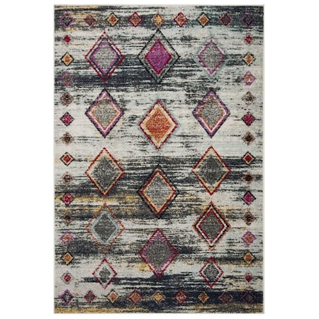 Safavieh 9 x 12 ft. Adirondack 205F Power Loomed Rectangle Area Rug Light Grey & Red ADR205F-9